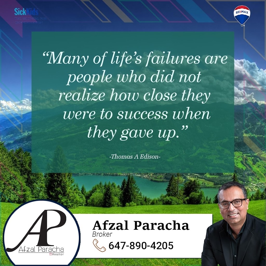 Afzal Paracha - Remax Real Estate Centre Inc -Brokerage | 66 Cedar Lake Crescent, Brampton, ON L6Y 0P9, Canada | Phone: (647) 890-4205