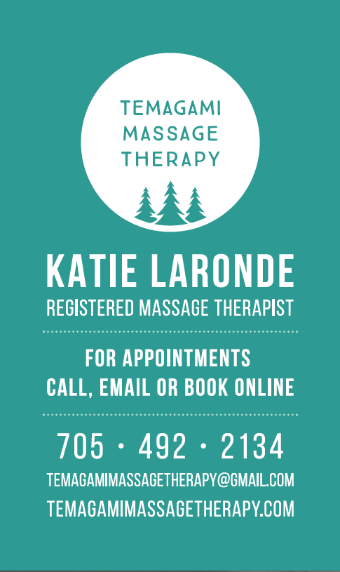 Temagami Massage Therapy | 17 OConnor Dr, Temagami, ON P0H 2H0, Canada | Phone: (705) 492-2134
