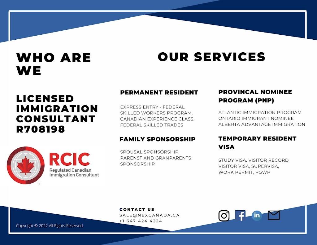 NexCanada Immigration | 15 Ashbrook Way, Brampton, ON L6Y 4R5, Canada | Phone: (647) 870-8510