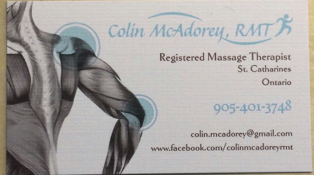 Colin McAdorey, RMT | 250 Linwell Rd #203, St. Catharines, ON L2N 1S2, Canada | Phone: (905) 401-3748