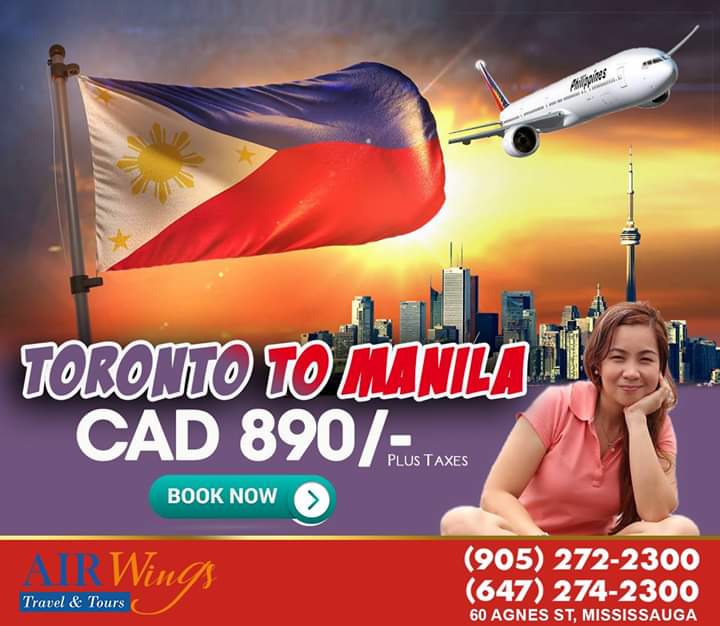 Air Wings Travel And Tours | 60 Agnes St, Mississauga, ON L5B 1J7, Canada | Phone: (905) 272-2300