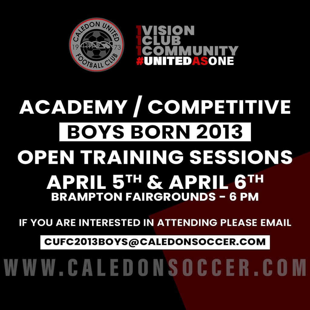 Caledon Soccer Club | 2 McKee Dr, Caledon East, ON L7C 1G8, Canada | Phone: (905) 584-4033
