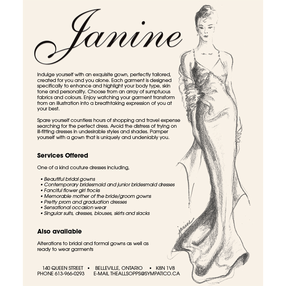 Janine | 140 Queen St, Belleville, ON K8N 1V8, Canada | Phone: (613) 966-0293