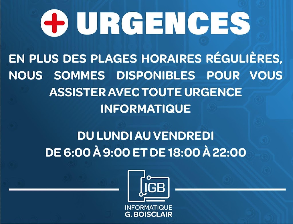 Informatique G. Boisclair enr | 145 Rue Morel, Repentigny, QC J6A 3E9, Canada | Phone: (514) 581-8706
