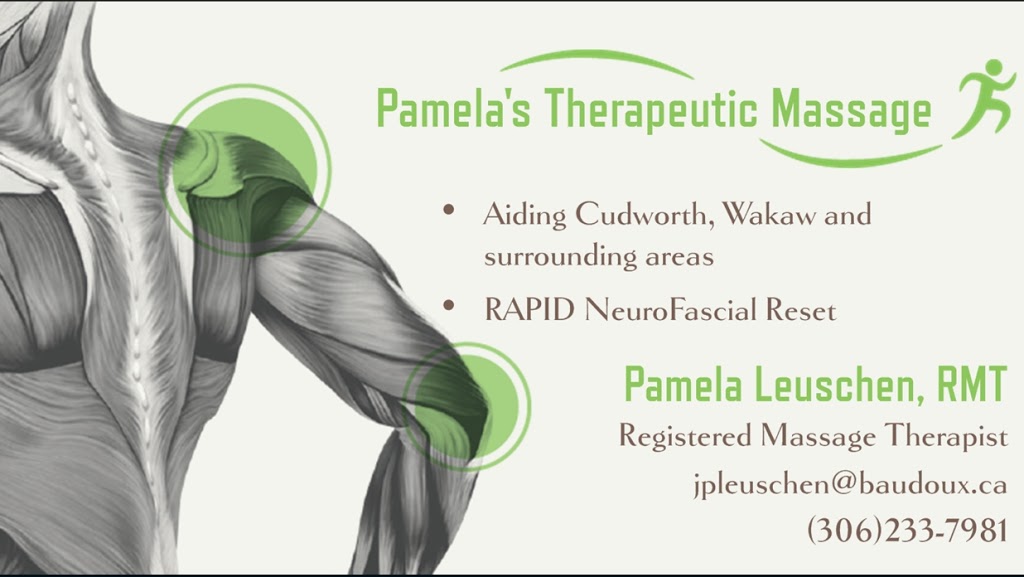 Pamelas Therapeutic Massage | 126 1 St S, Wakaw, SK S0K 4P0, Canada | Phone: (306) 233-7981