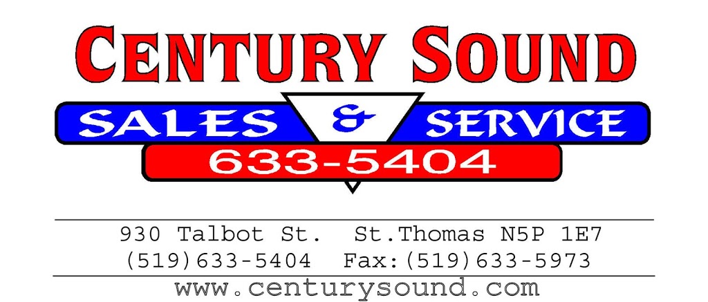 Century Sound Sales & Service | 930 Talbot St, St Thomas, ON N5P 1E7, Canada | Phone: (519) 633-5404