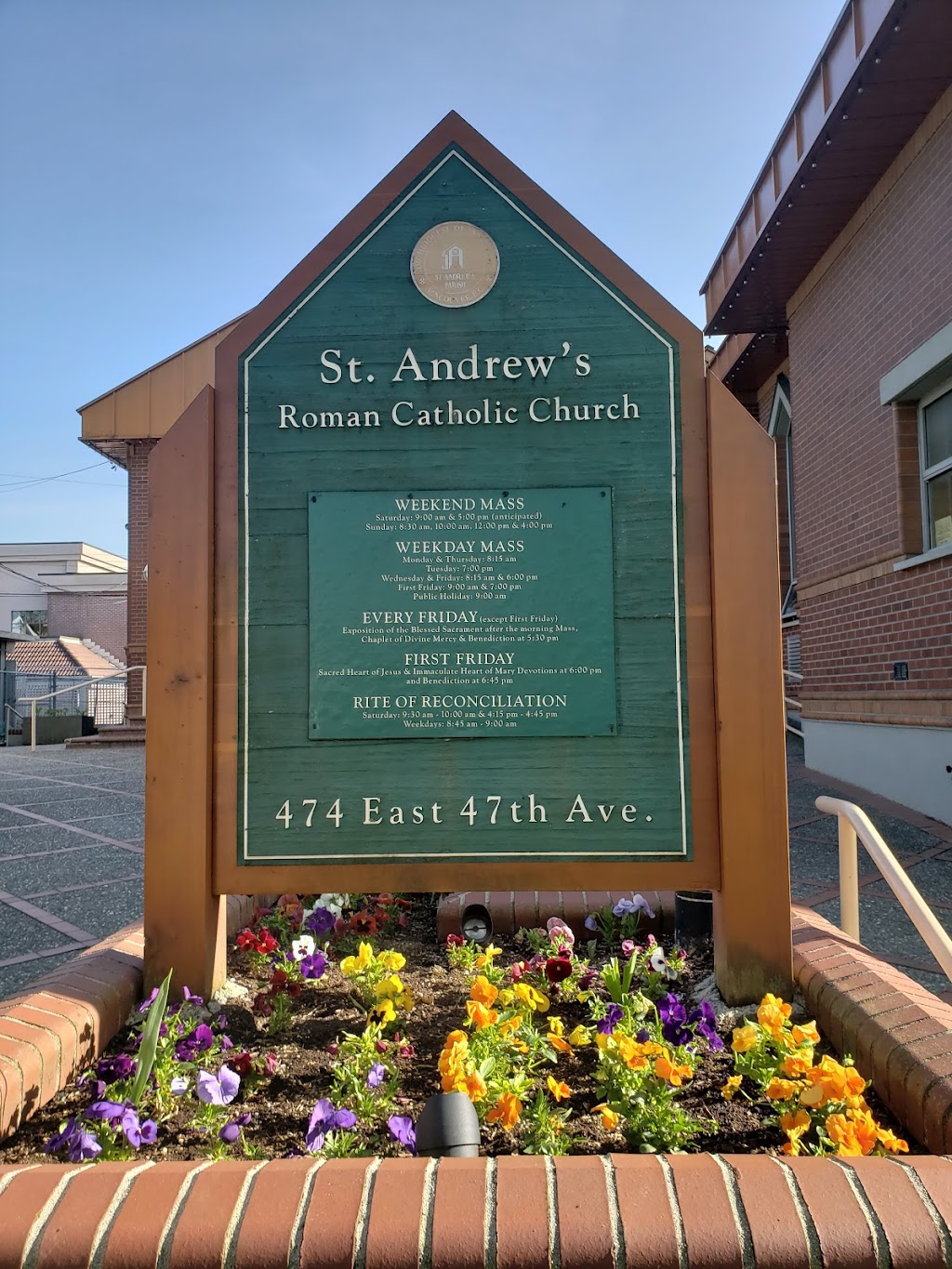 St. Andrews Parish | 480 E 47th Ave, Vancouver, BC V5W 2B2, Canada | Phone: (604) 327-2824