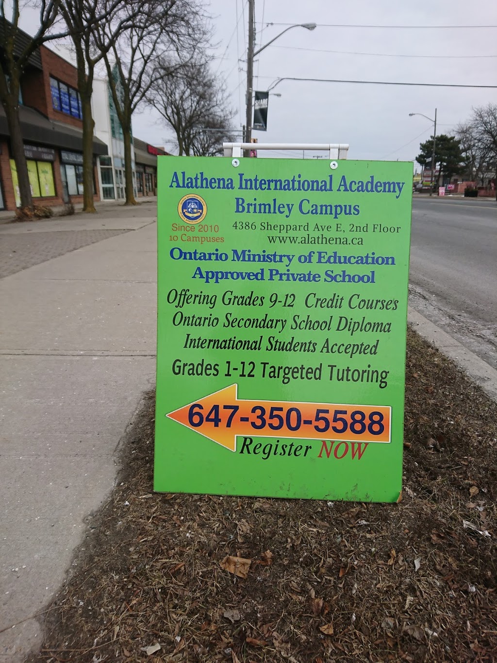 Alathena International Academy - Brimley Campus | 4386 Sheppard Ave E, Scarborough, ON M1S 1T8, Canada | Phone: (647) 350-5588