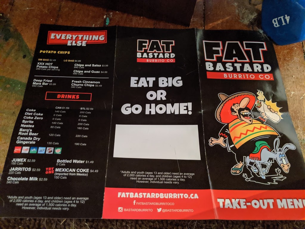 Fat Bastard Burrito Co | 1888 Scugog St unit #7, Port Perry, ON L9L 1H6, Canada | Phone: (905) 985-9905