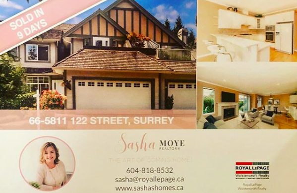 Sasha Moye Realtor | 135-19664 64 Ave, Langley Twp, BC V2Y 3J6, Canada | Phone: (604) 818-8532