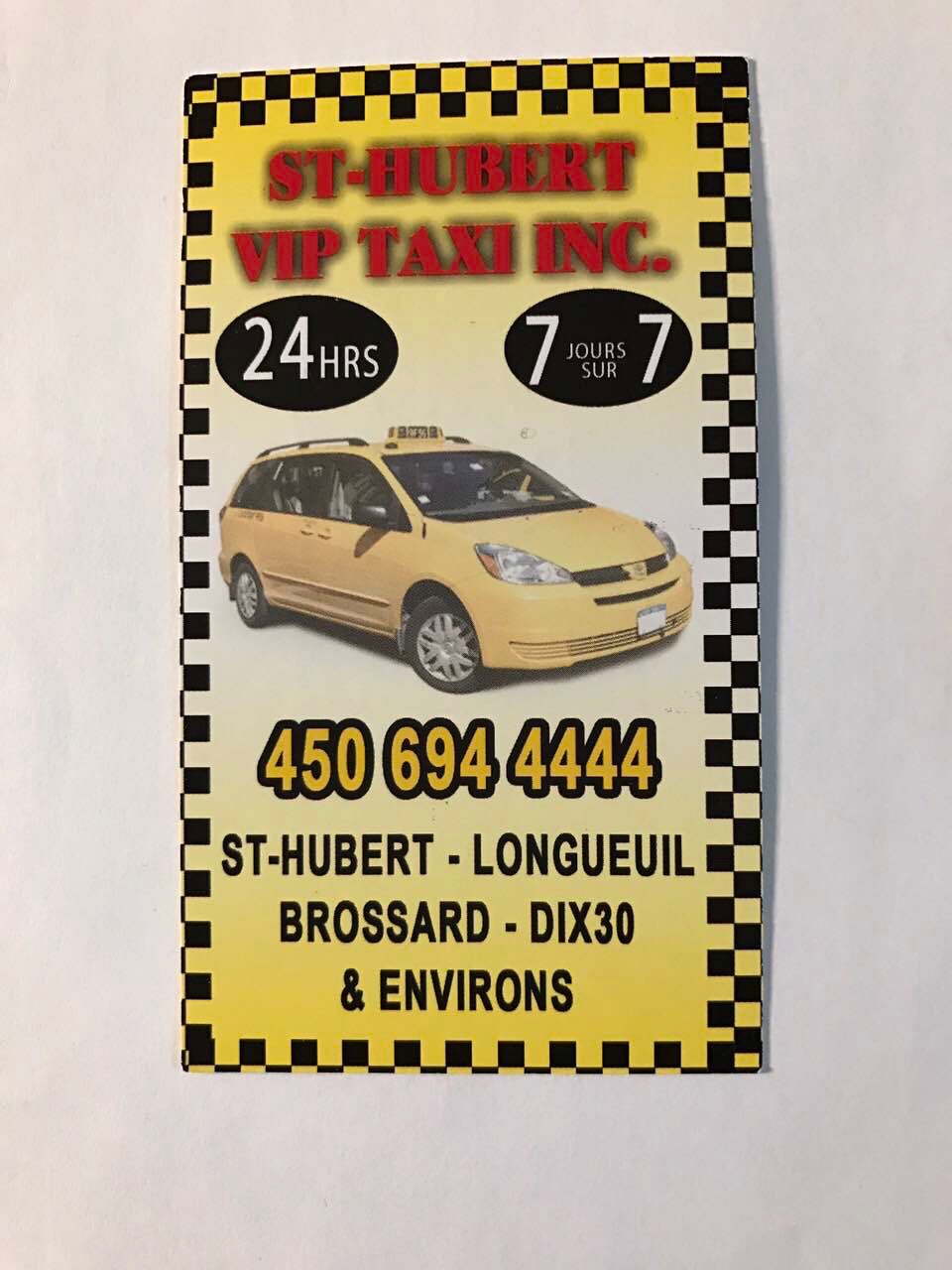 Taxi Vip StHubert | 6200 Rte de lAéroport, Saint-Hubert, QC J3Y 8Y9, Canada | Phone: (450) 694-4444