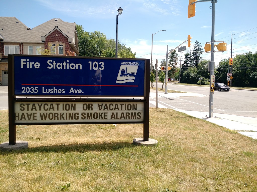 Mississauga Fire Station 103 | 2035 Lushes Ave, Mississauga, ON L5J 1H3, Canada | Phone: (905) 615-3777