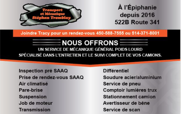 mécanique Stephan Tremblay | 522b QC-341, LÉpiphanie, QC J5X 4A6, Canada | Phone: (450) 588-7555