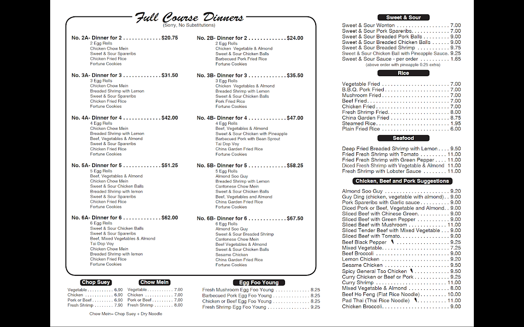 China Garden | 2 Queen St S, Tottenham, ON L0G 1W0, Canada | Phone: (905) 936-6188