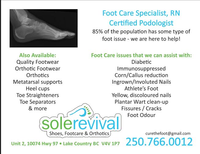 SoleRevival | 10074 British Columbia 97 Unit 6, Lake Country, BC V4V 1P7, Canada | Phone: (250) 766-0012