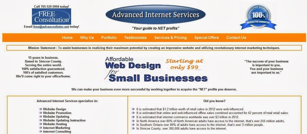 Advanced Internet Services | 22 Talon Trail, Tiny, ON L9M 0E1, Canada | Phone: (705) 529-5994