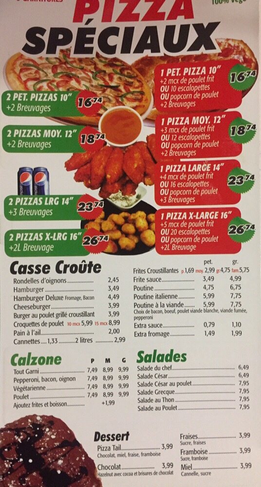 Pizza Time | 1655 Av Dollard, LaSalle, QC H8N 1T7, Canada | Phone: (514) 365-2666