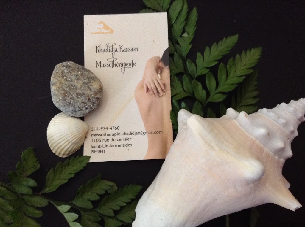 Massothérapie Khadidja | 1106 des, Rue des Cerisiers, Saint-Lin - Laurentides, QC J0K 1Z0, Canada | Phone: (514) 974-4760