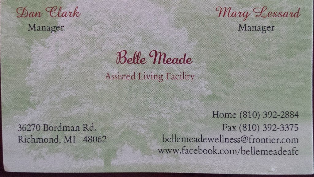 Belle Meade Wellness & Foster Care | 36270 Bordman Rd, Richmond, MI 48062, USA | Phone: (810) 392-2884
