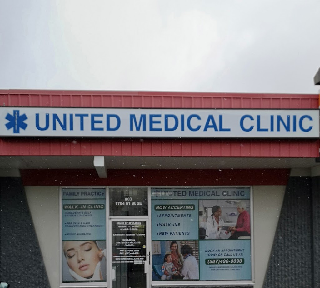 United Medical Clinic | 1704 61 St SE #3, Calgary, AB T2A 4V5, Canada | Phone: (587) 496-9090