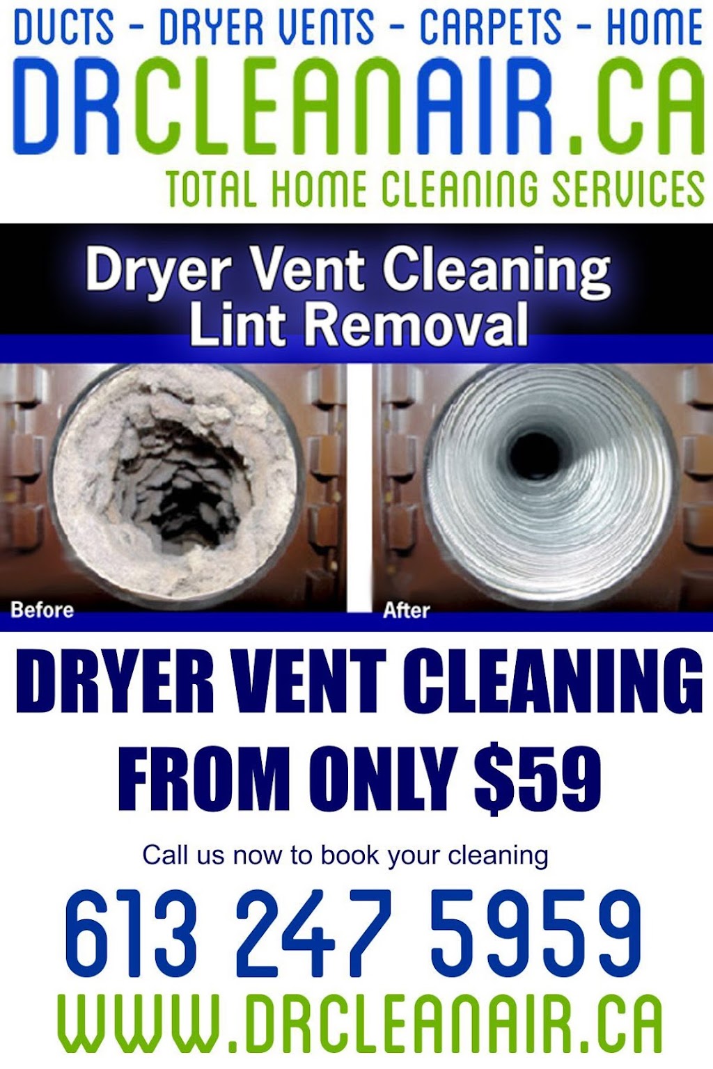 Dr Clean Air | Center St #625, Ottawa, ON K2C 1N3, Canada | Phone: (613) 890-8368