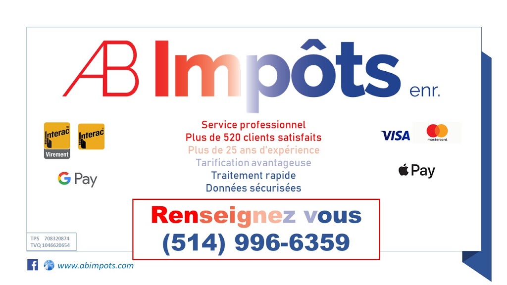 Ab Impots Enr 24 Rue Des Geais Bleus Saint Basile Le Grand Qc J3n 1l1 Canada