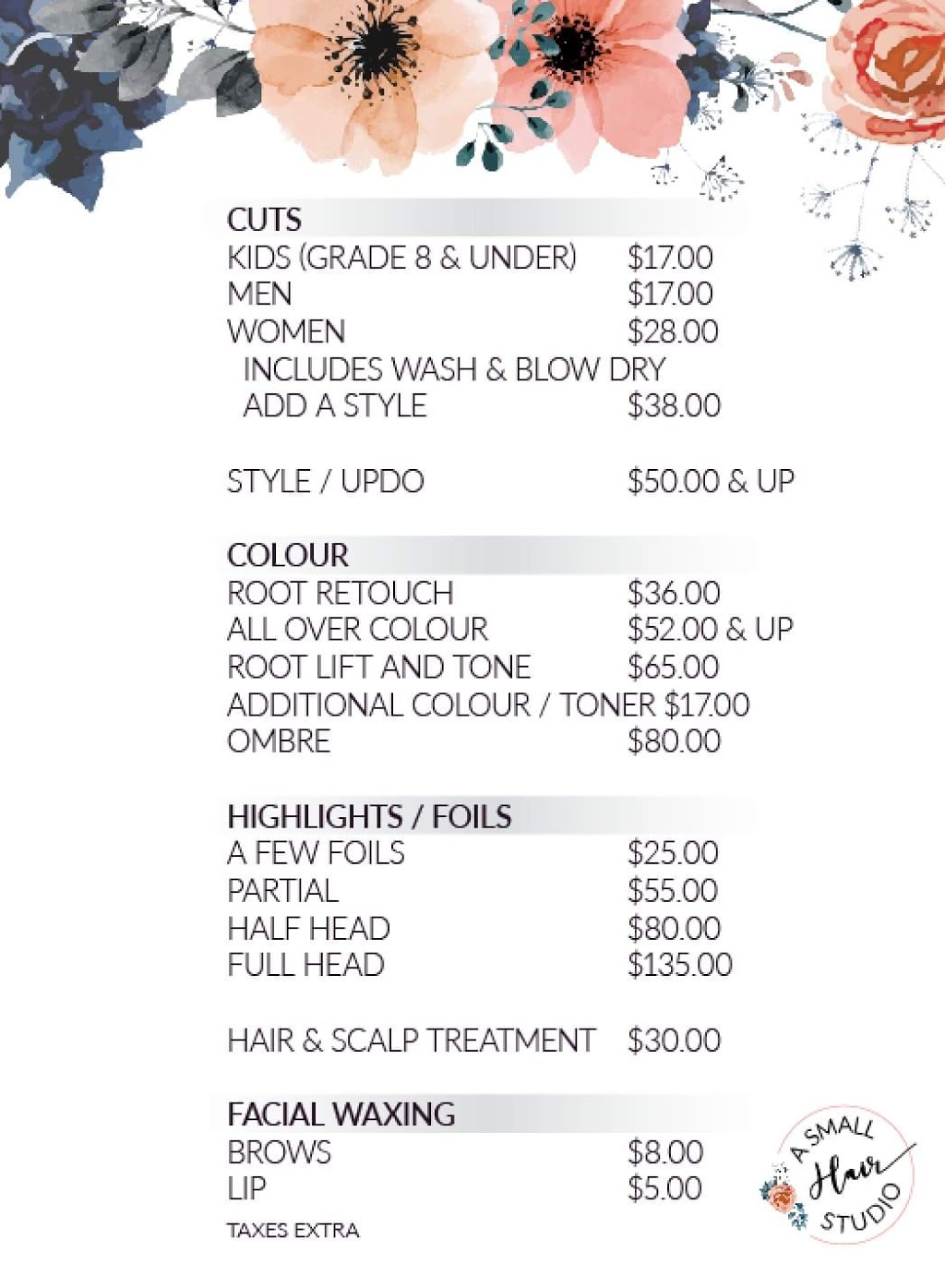 A Small Hair Studio | hair care | 1046 Centre Line Rd, Stayner, ON L0M 1S0, Canada | 7052296648 OR +1 705-229-6648