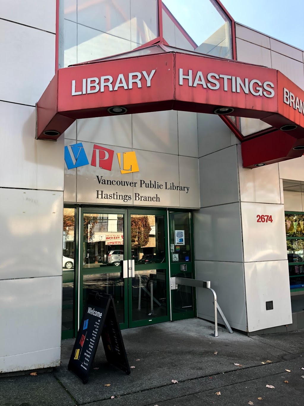 Vancouver Public Library, Hastings Branch | 2674 E Hastings St, Vancouver, BC V5K 1Z6, Canada | Phone: (604) 665-3959