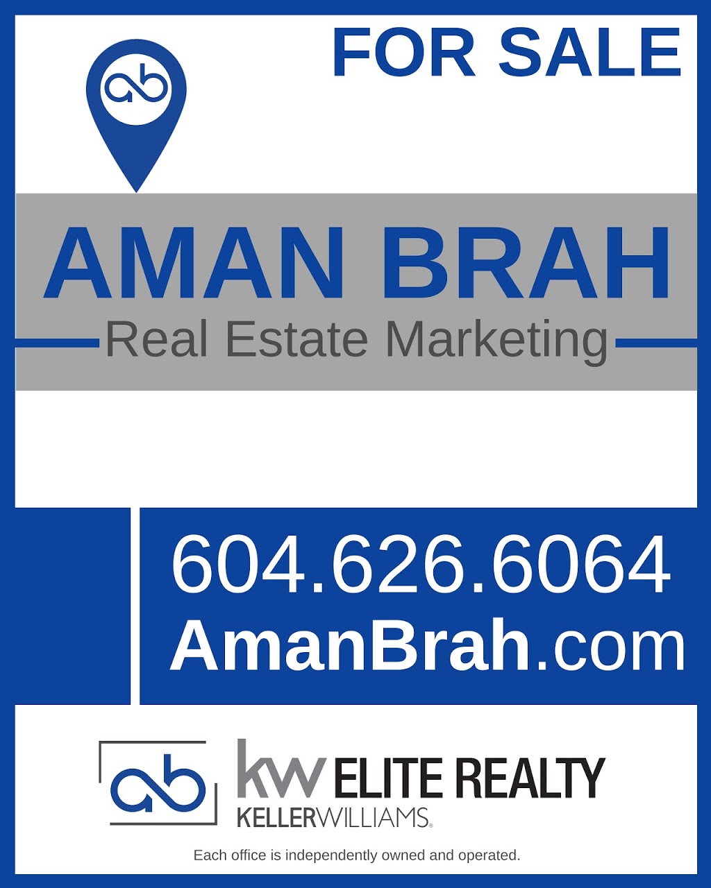 Keller Williams Elite Realty - Aman Brah | 20395 Lougheed Hwy #550, Maple Ridge, BC V2X 2P9, Canada | Phone: (604) 626-6064