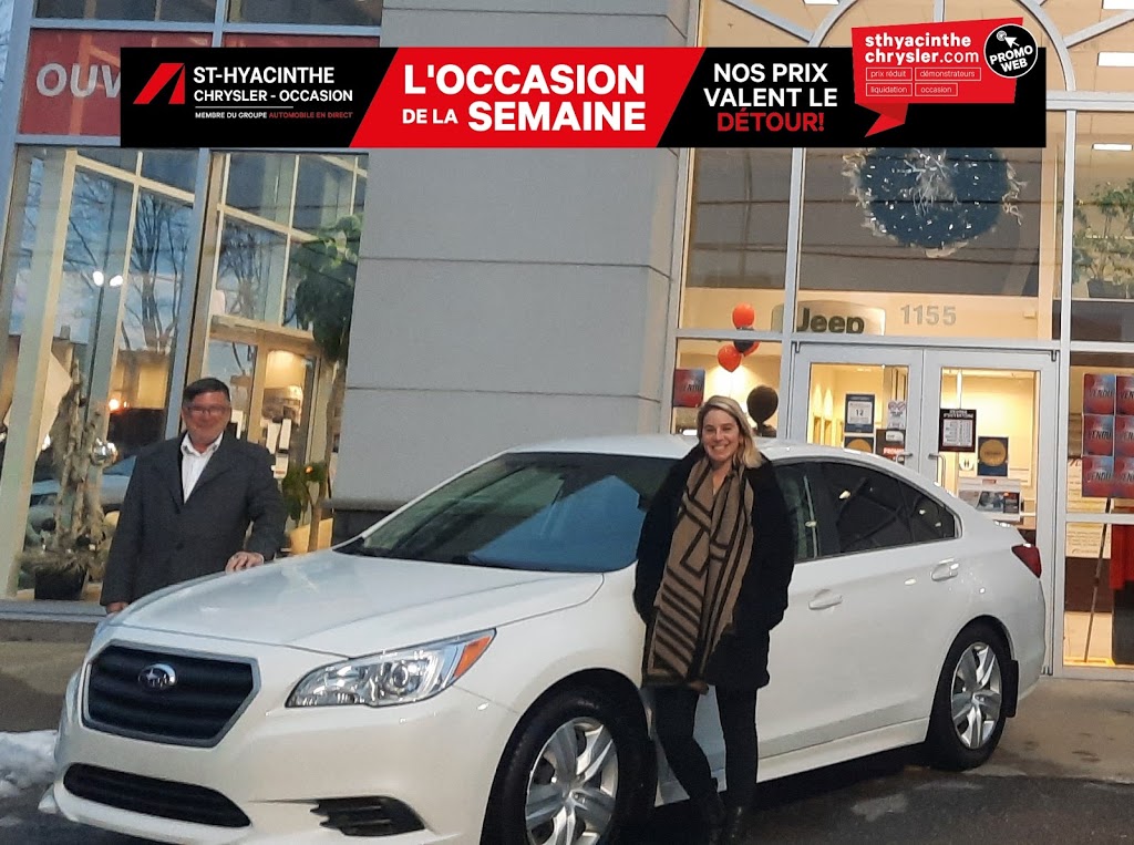 St-Hyacinthe Chrysler Jeep Dodge Inc. | 1155 Boulevard Choquette, Saint-Hyacinthe, QC J2S 0C4, Canada | Phone: (450) 773-8551