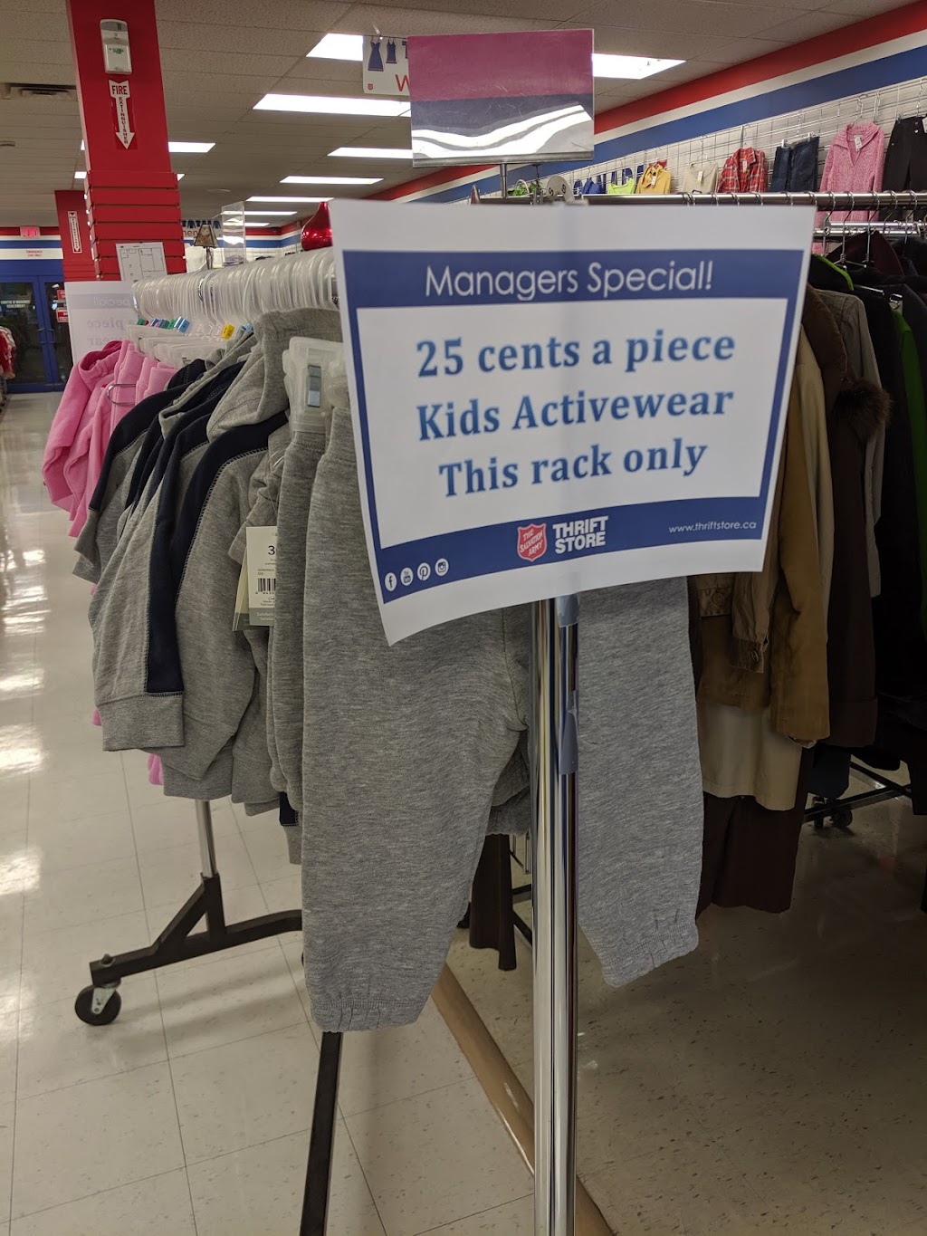The Salvation Army Thrift Store Donor Welcome Centre | 1127 Champlain St, Dieppe, NB E1A 1P9, Canada | Phone: (905) 825-9208