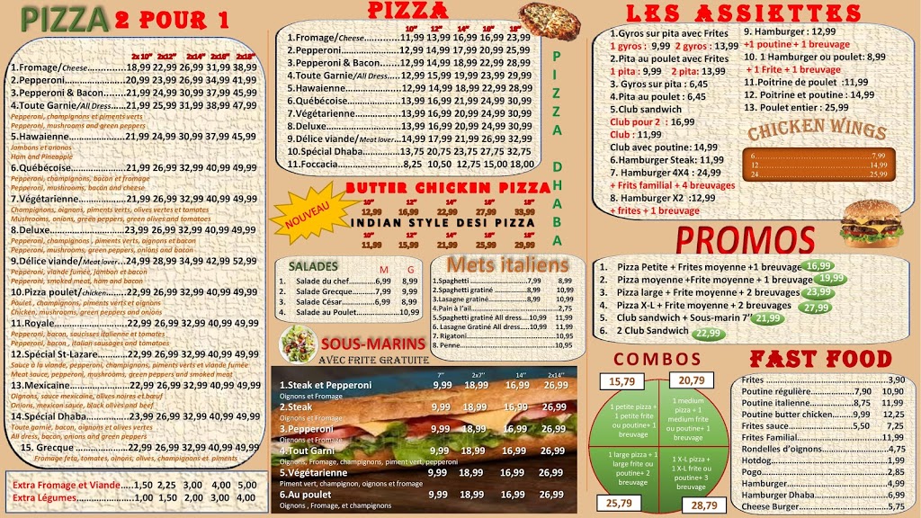 Pizza Dhaba | 836A Route de la Cité des Jeunes, Saint-Lazare, QC J7T 2B5, Canada | Phone: (450) 510-0550