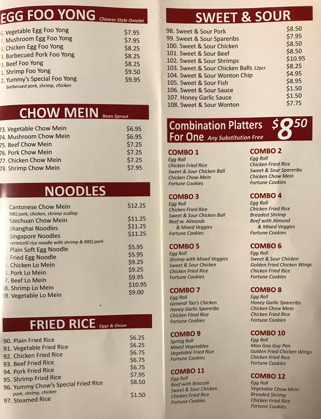 Yummy Chow Chinese Restaurant | 162 Main Street of Delhi, Delhi, ON N4B 2L9, Canada | Phone: (519) 582-3938