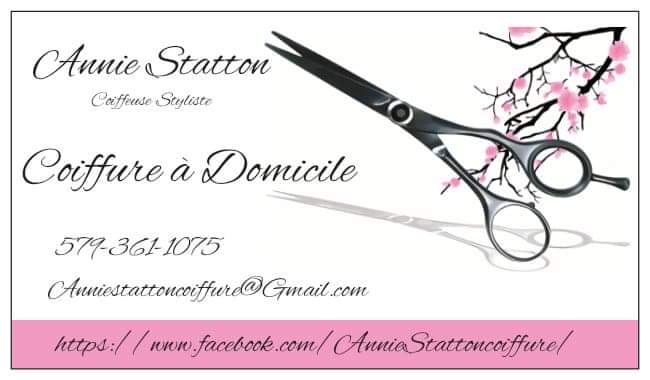 Coiffure a Domicile Annie Statton | hair care | 25 Rue Robinson, Waterloo, QC J0E 2N0, Canada | 5793611075 OR +1 579-361-1075