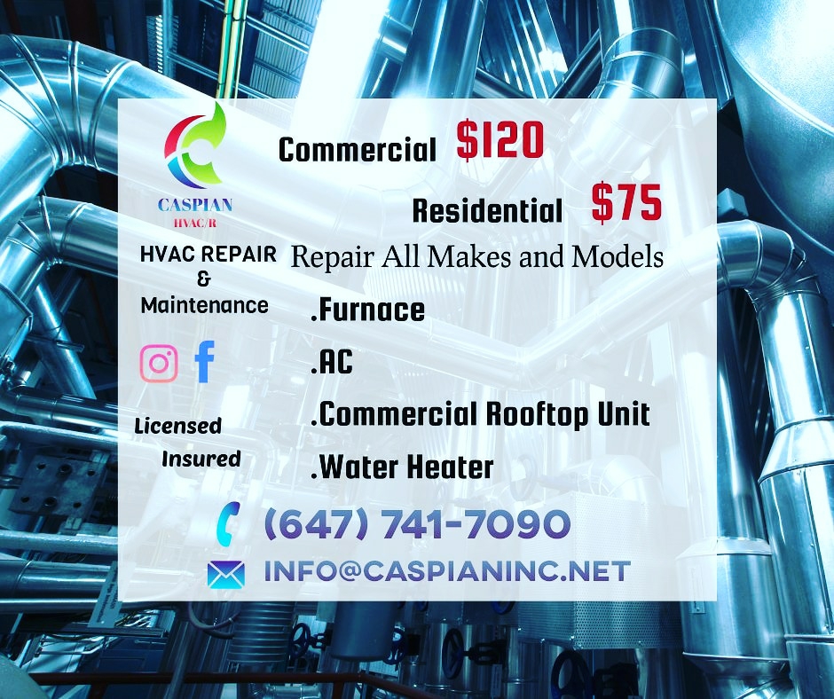 Caspian Heating and Air-conditioning Inc | 470 N Rivermede Rd Unit 13, Concord, ON L4K 3R8, Canada | Phone: (647) 741-7090