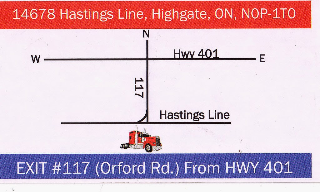 Highgate Truck Repairs | 14678 Hastings Line, Highgate, ON N0P 1T0, Canada | Phone: (519) 784-0194