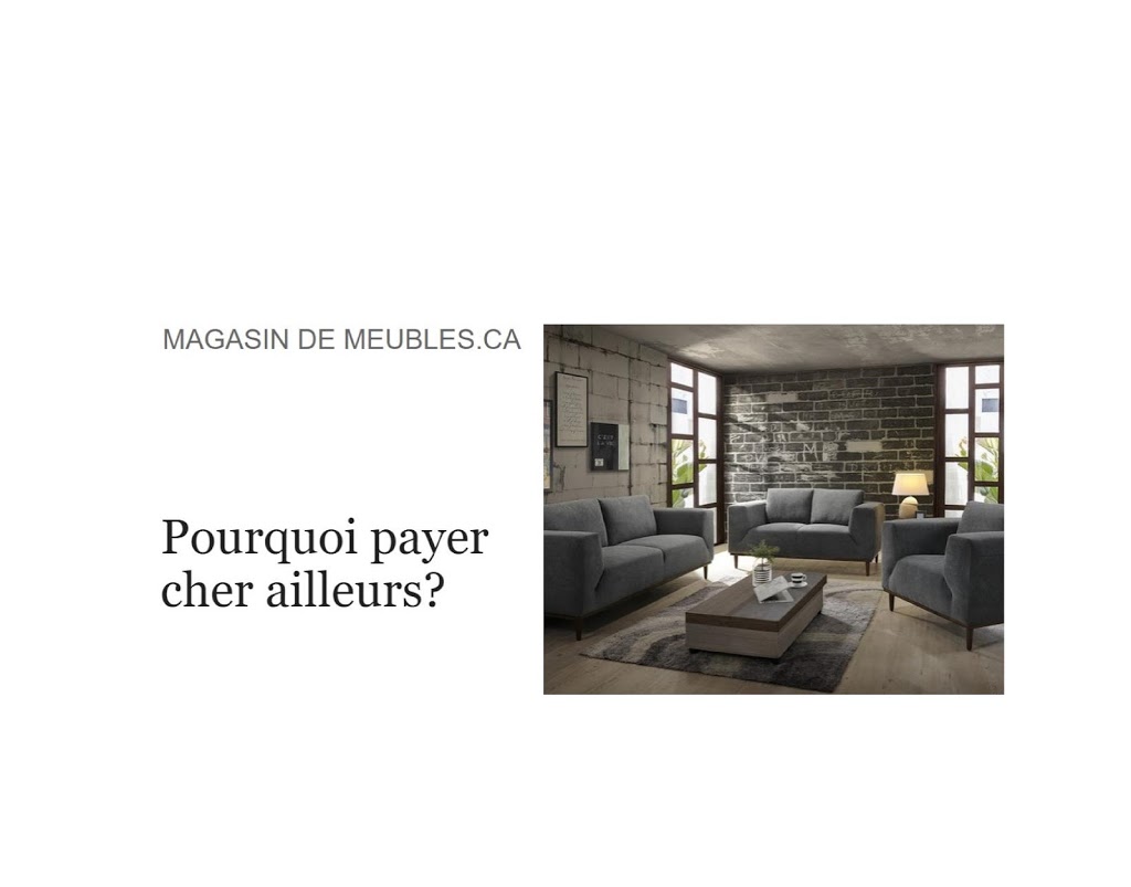 Magasin de meubles.ca | 1280 Rue Gay-Lussac #200, Boucherville, QC J4B 7G4, Canada | Phone: (438) 503-7632
