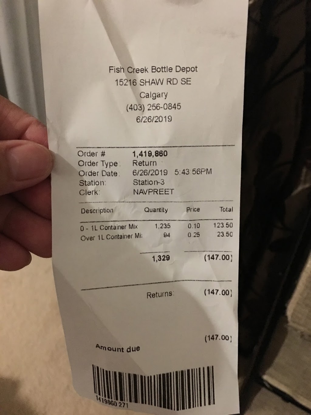 Fish Creek Bottle Depot | 15216 Shaw Rd SE, Calgary, AB T2X 2A1, Canada | Phone: (403) 256-0845