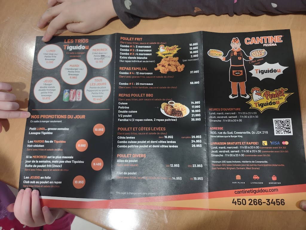Cantine Tiguidou | 1600 Rue du S, Cowansville, QC J2K 2Y8, Canada | Phone: (450) 266-3456