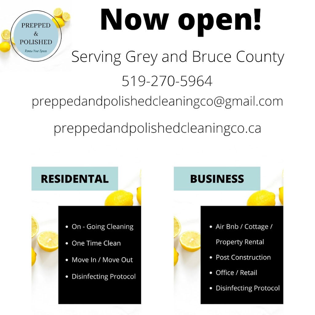 Prepped & Polished Cleaning Co | 386 Regent St, Paisley, ON N0G 2N0, Canada | Phone: (519) 270-5964
