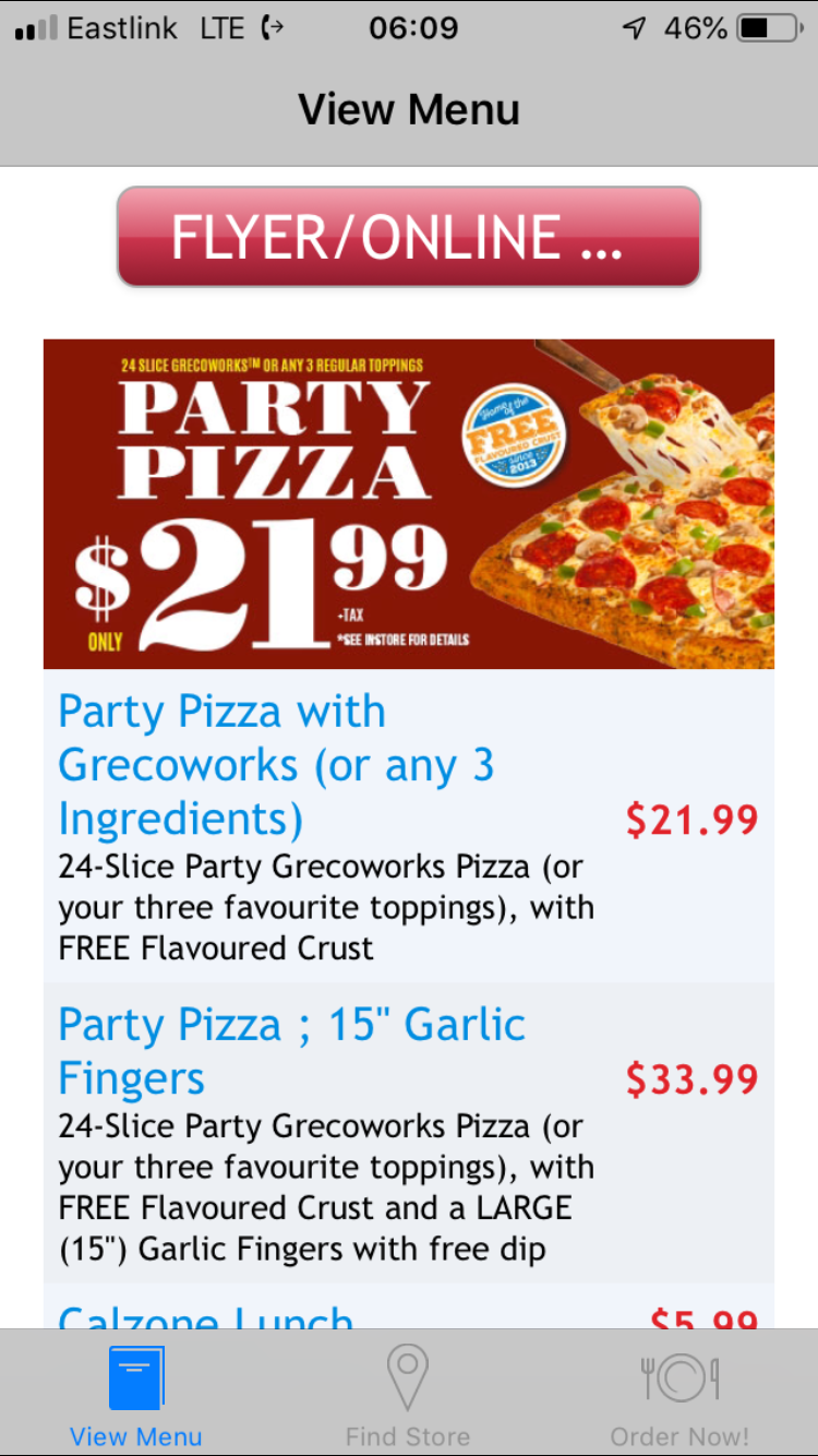Greco Pizza | 566 Caldwell Rd, Dartmouth, NS B2V 2S8, Canada | Phone: (902) 435-3030