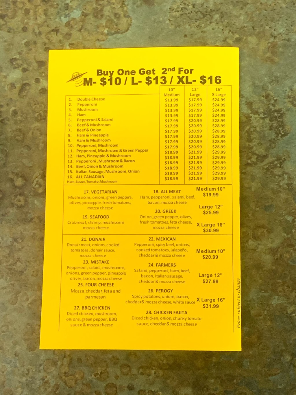 Mamas Pizza & Pasta | 110 Service Rd, Vulcan, AB T0L 2B0, Canada | Phone: (403) 485-6367