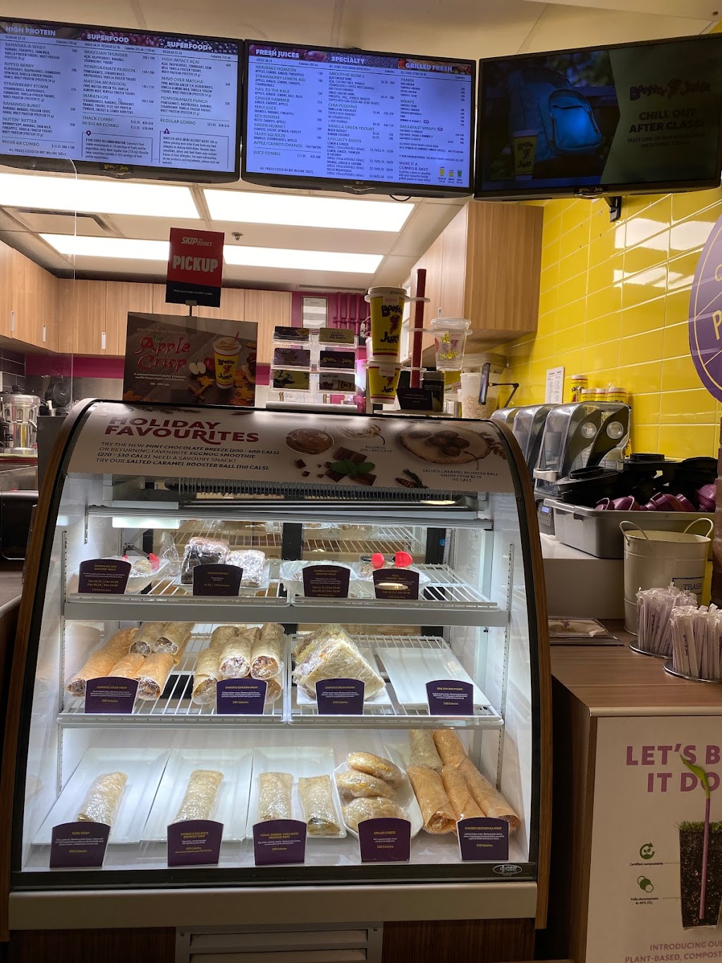 Booster Juice | 4825 Mt Royal Gate SW Room #Z124, Calgary, AB T3E 6K6, Canada | Phone: (403) 474-4990