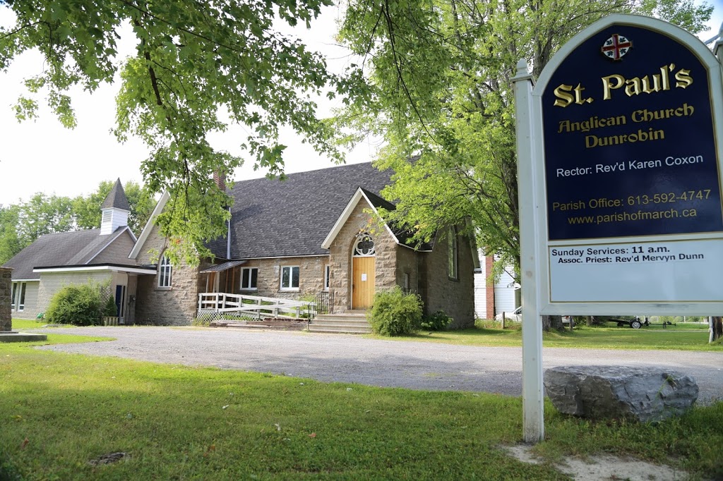 St. Pauls Dunrobin Anglican Church | church | 1118 Thomas A. Dolan Pkwy, Dunrobin, ON K0A 1T0, Canada | 6135924747 OR +1 613-592-4747