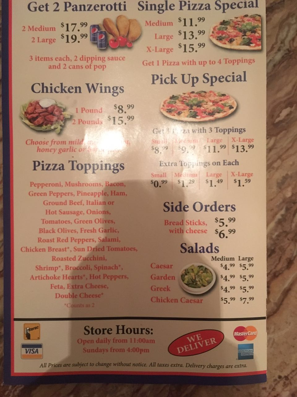 Avanti Pizza | 218 Silvercreek Pkwy N, Guelph, ON N1H 8E8, Canada | Phone: (519) 766-4222