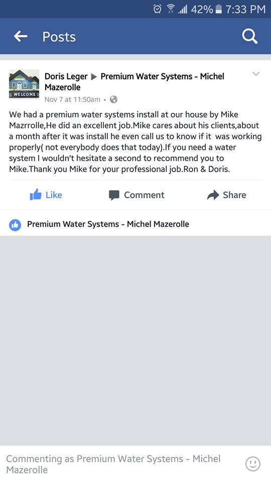 RCR Premium Water Systems Ltd. | 24 Gallant Settlement Rd, Cormier-Village, NB E4P 5X7, Canada | Phone: (506) 531-1006