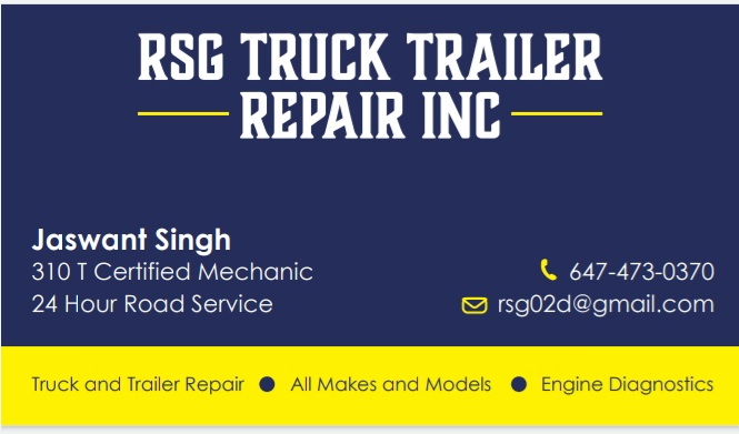 RSG Truck Trailer Repair Inc. | 2D Bridlington Rd, London, ON N6E 1X4, Canada | Phone: (647) 473-0370