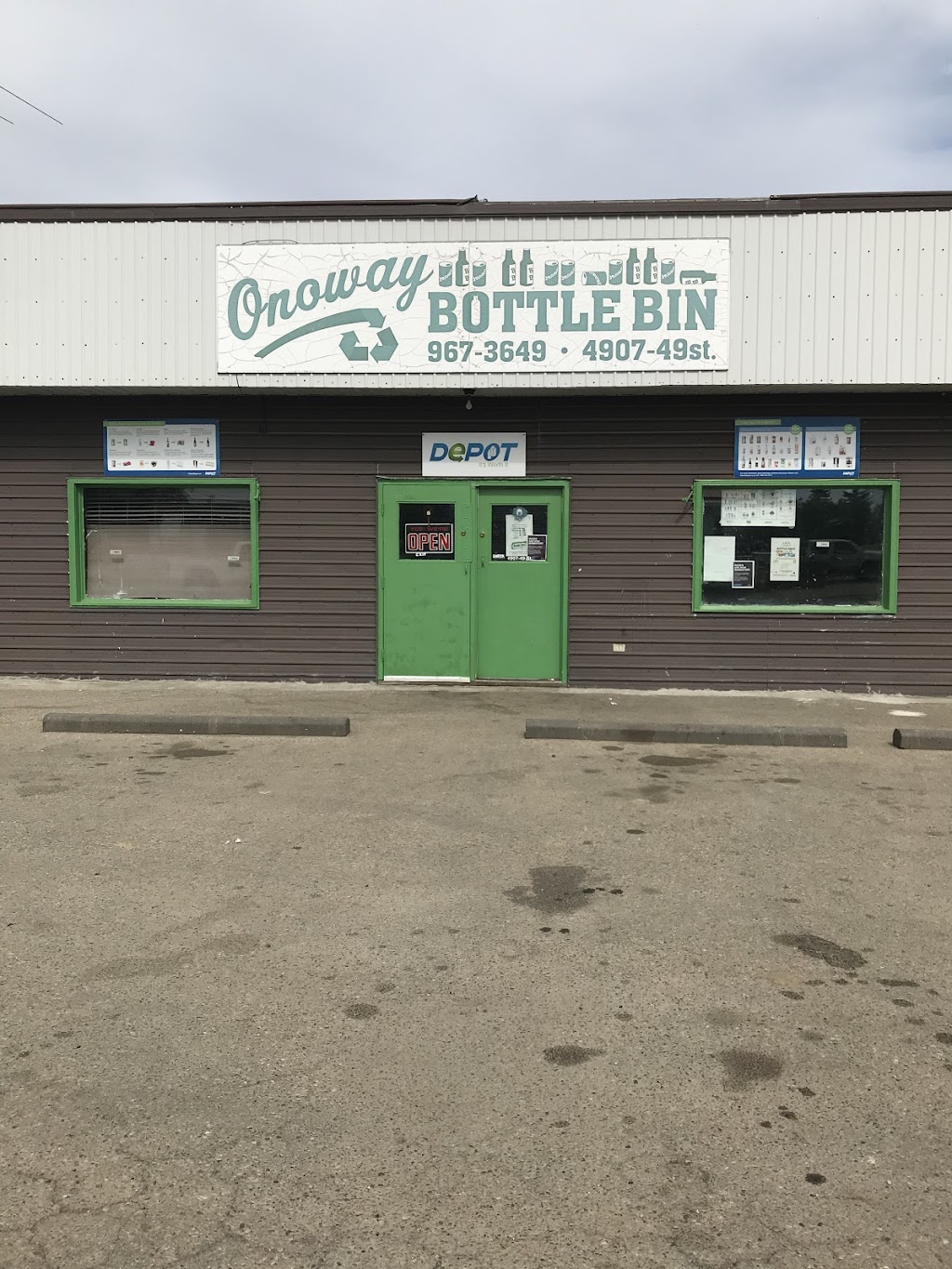 Onoway Bottle Depot | point of interest | 4907 49 St, Onoway, AB T0E 1V0, Canada | 7809673649 OR +1 780-967-3649