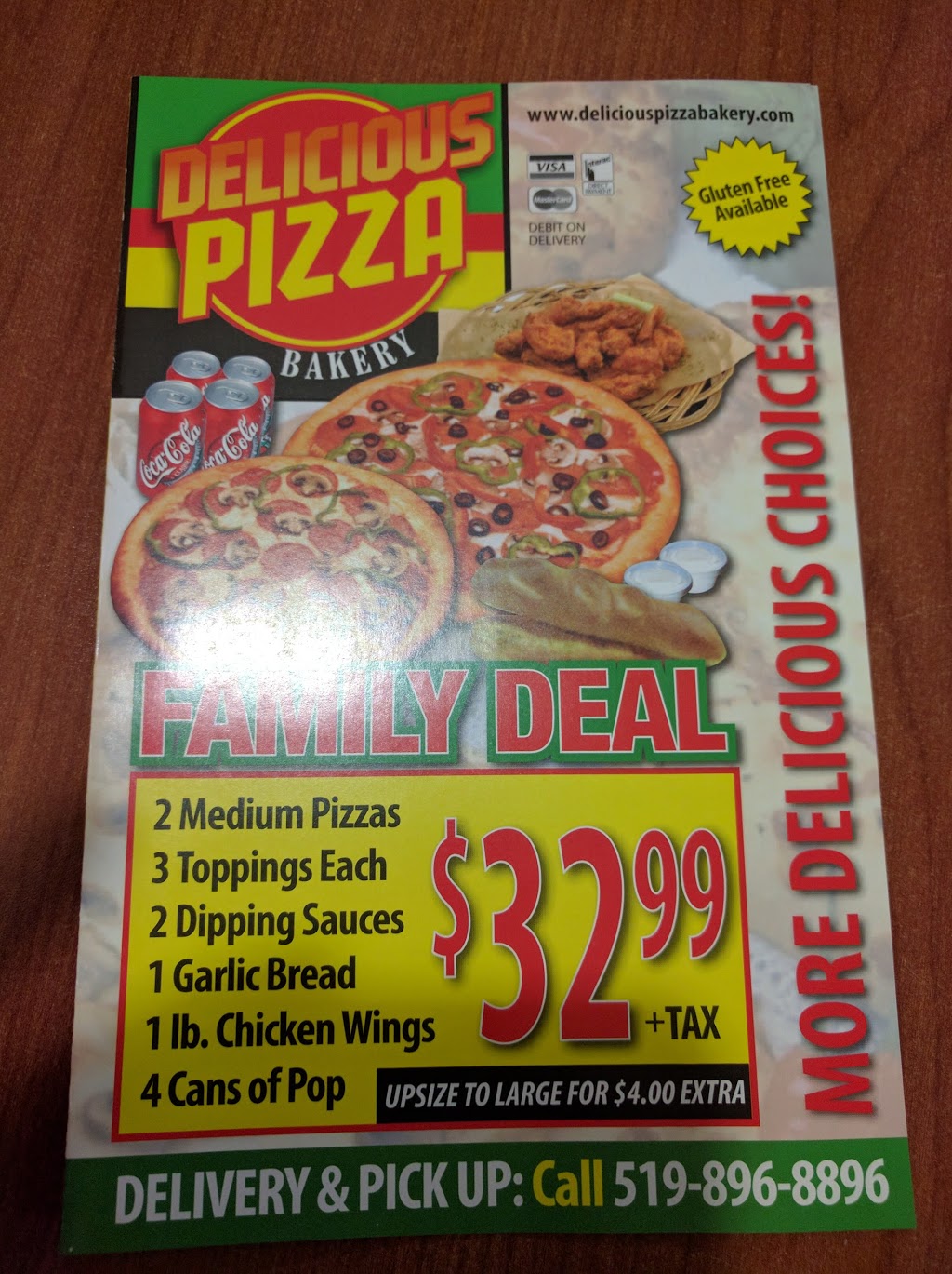 Delicious Pizza | 900 Fairway Crescent, Kitchener, ON N2A 4B3, Canada | Phone: (519) 896-8896