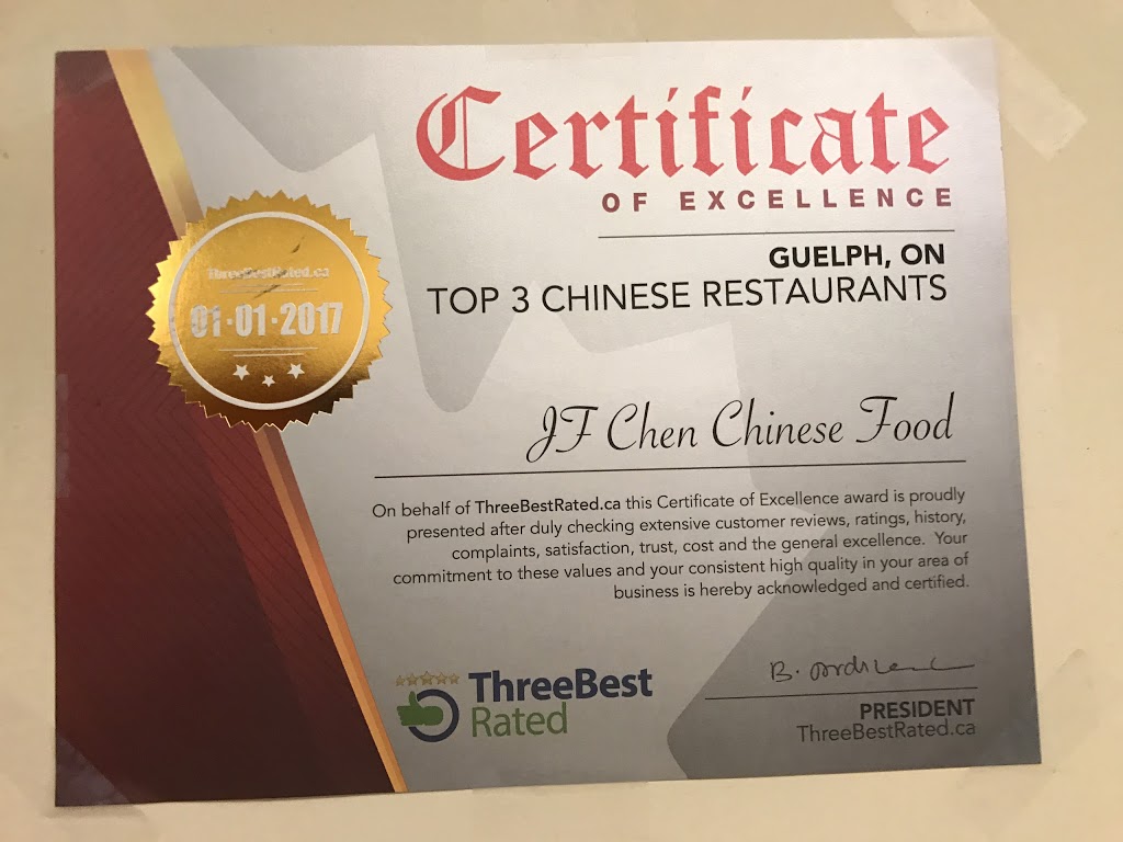 JF Chen Chinese Food | 995 Paisley Rd, Guelph, ON N1K 1X6, Canada | Phone: (519) 822-8868
